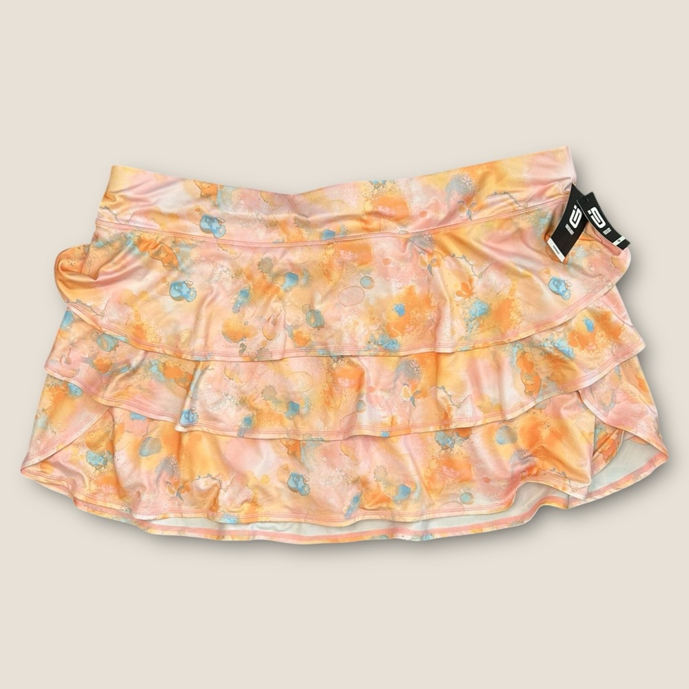 Women's Printed Tiered-Flounce Skort